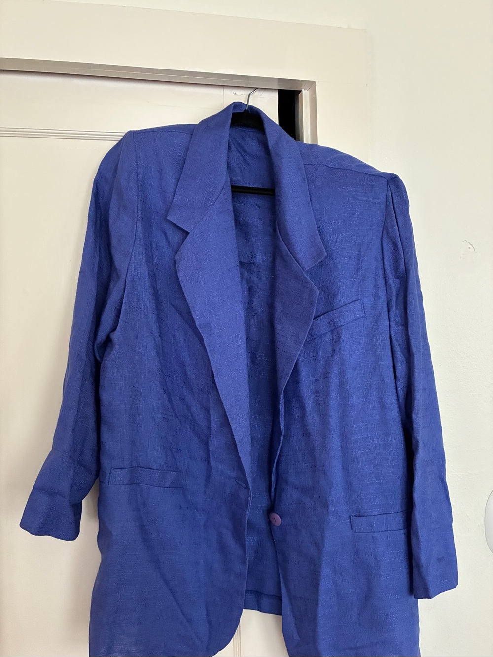 Liz Baker Royal Blue rayon-Blend Blazer